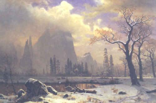 Albert Bierstadt Yosemite Winter Scene Norge oil painting art